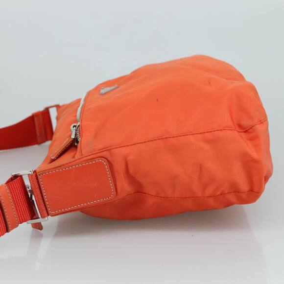 PRADA Shoulder Bag Nylon Orange Silver - Picture 5 of 9